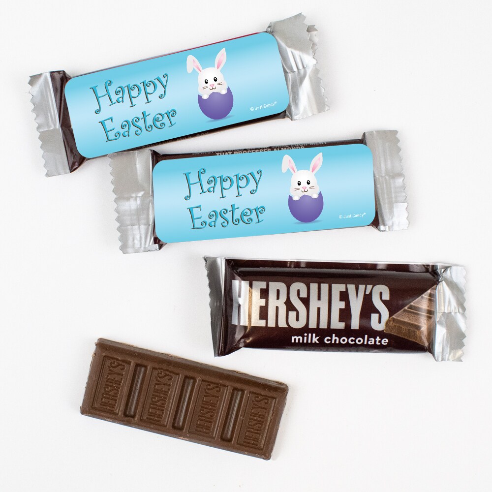 44 Pcs Bulk Easter Candy Hershey&#x27;s Snack Size Chocolate Bar Party Favors (19.8 oz, Approx. 44 Pcs) - Bunny