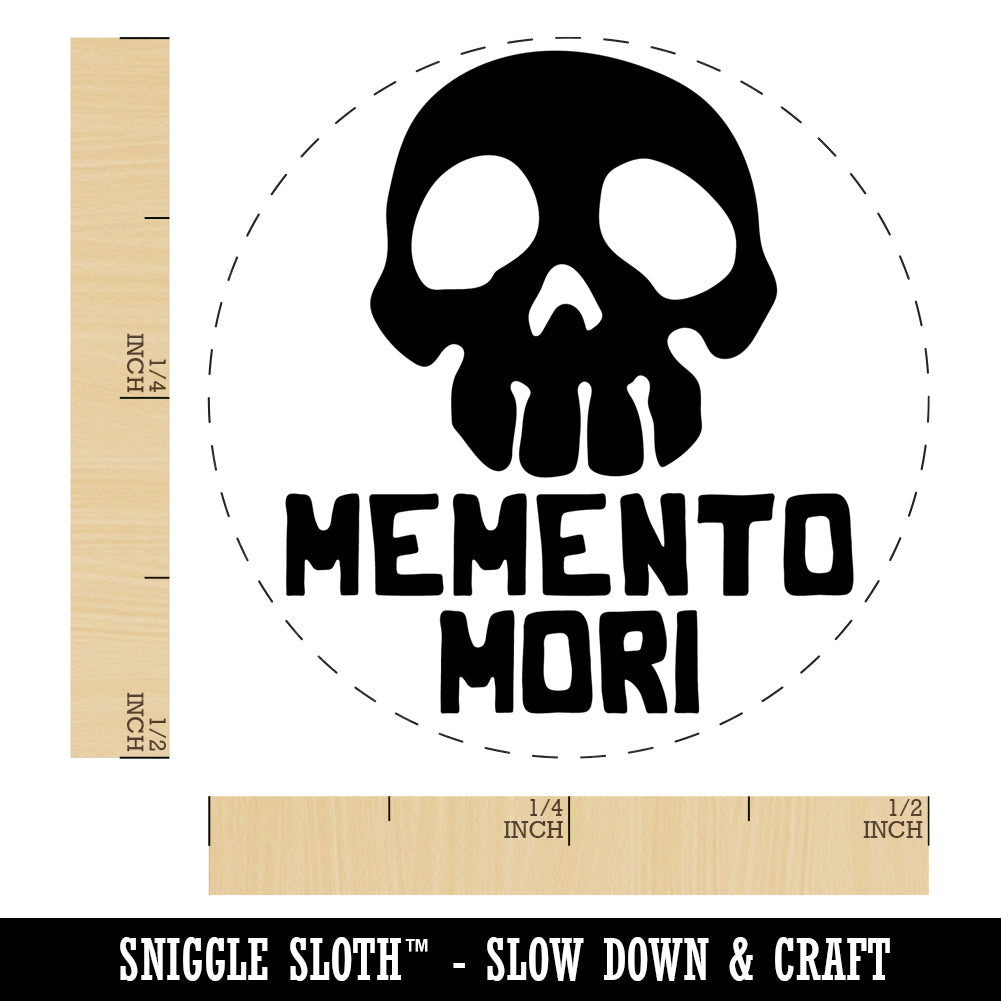 Memento Mori Skull Self-Inking Rubber Stamp Ink Stamper for Stamping Crafting Planners