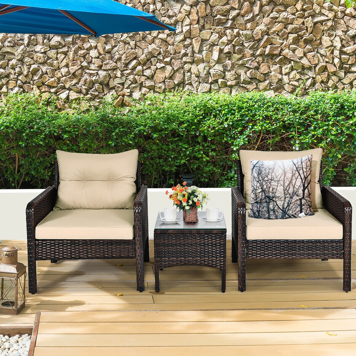 Rattan best sale seat cushions