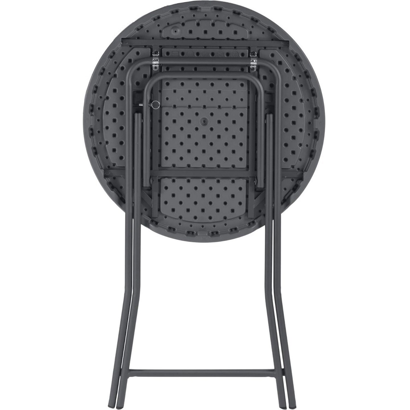 Cosco Zown Commercial Cocktail Folding Table, 32&#x22; Diameter, 43.62&#x22; Height, Gray