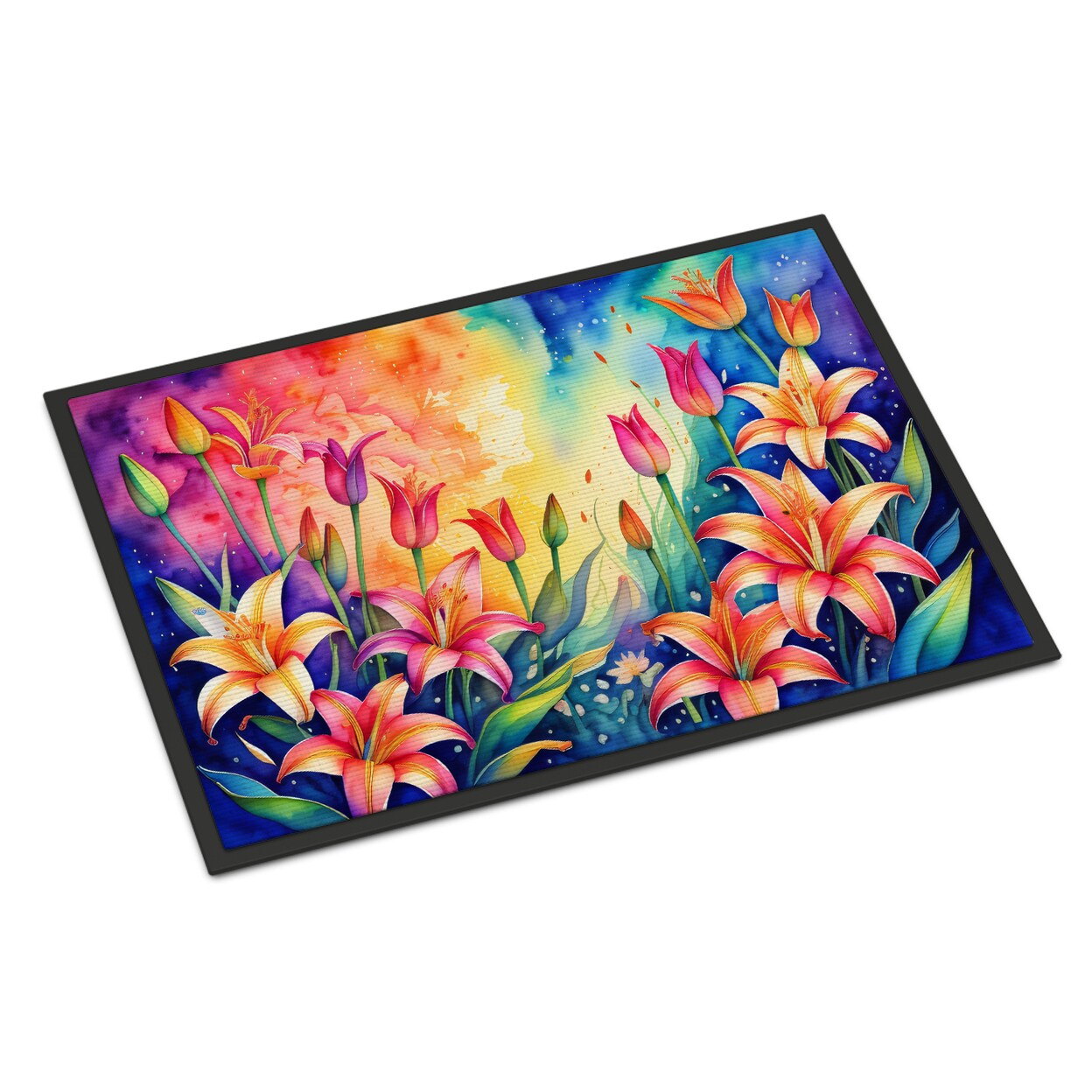 Caroline's Treasures Lilies in Color Indoor or Outdoor Mat 24x36