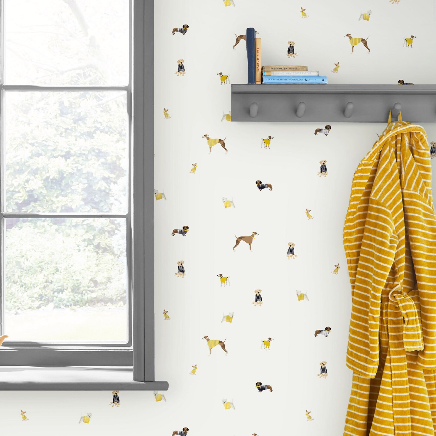 Joules Harbour Dogs Cr&#xE8;me Wallpaper