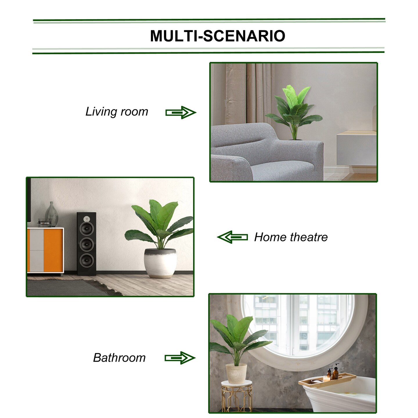 Lush 32" Artificial Banana Palm Plant - Lifelike Tropical Foliage, Perfect for Home & Office Decor, Floral Home by Artificial Flowers