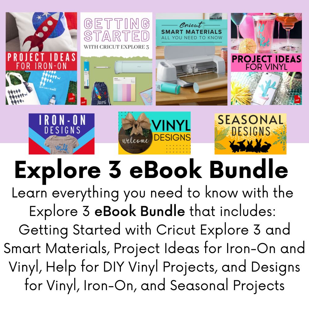 cricut explore 3 craft cutting machine with vibrant vinyl pack bundle