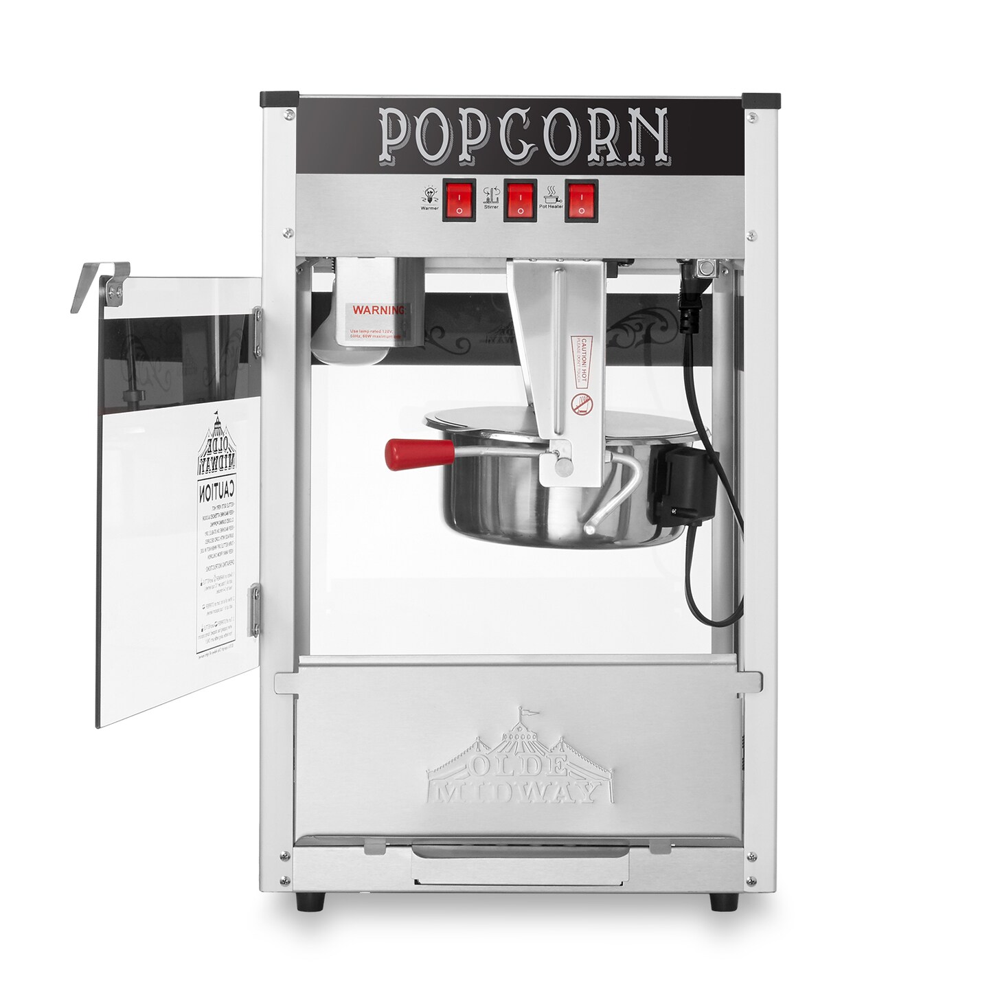 Olde Midway Commercial Popcorn Machine Maker Popper with 8-Ounce Kettle