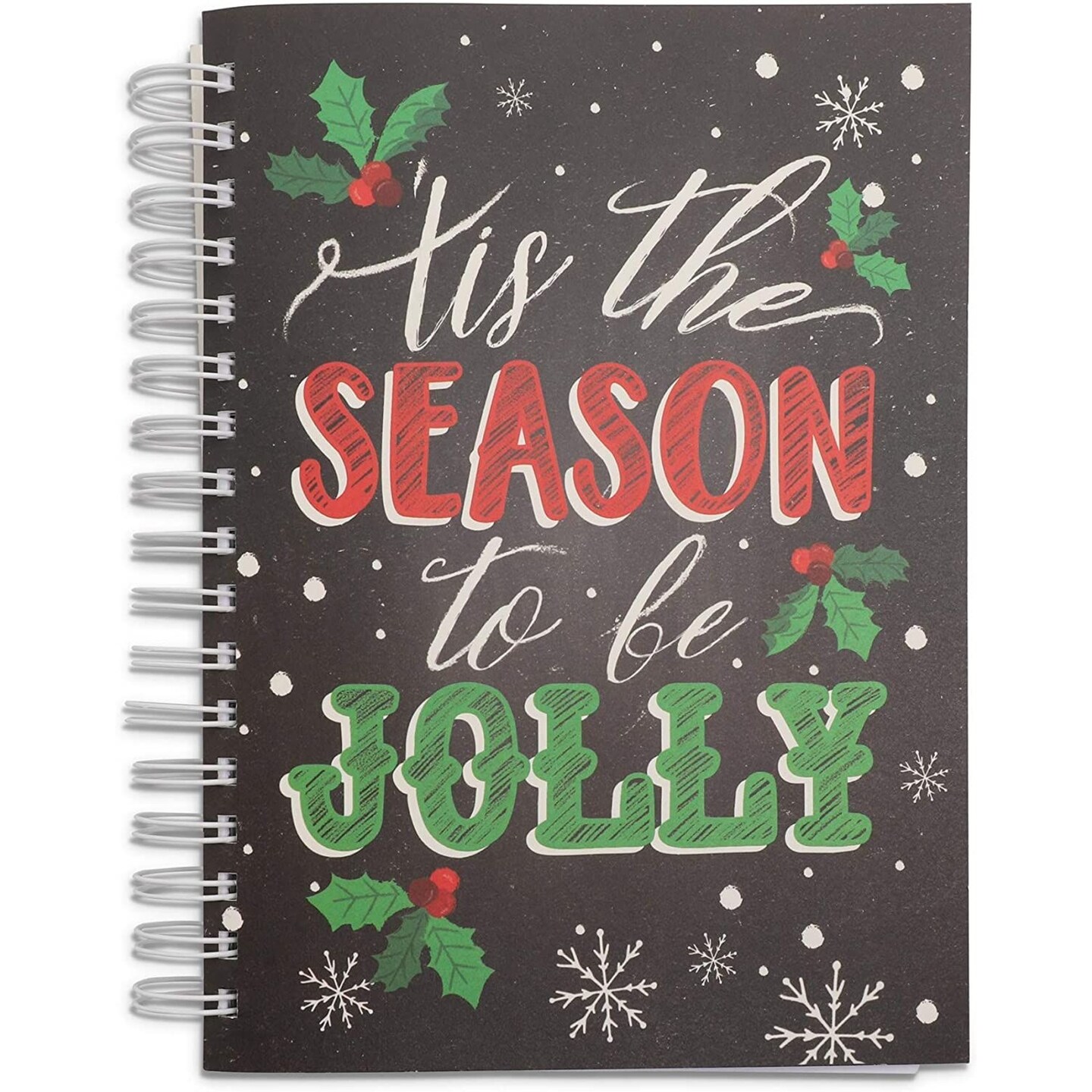 A-Z Christmas Address Book with Tabs, The Season to Be Jolly (6.5 x 9 In, 208 Sheets)