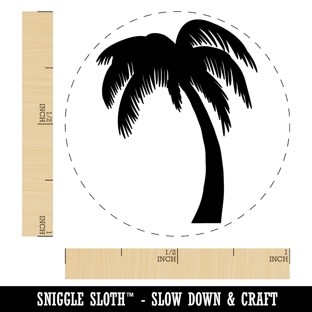 Palm Tree Tropical Solid Rubber Stamp for Stamping Crafting Planners