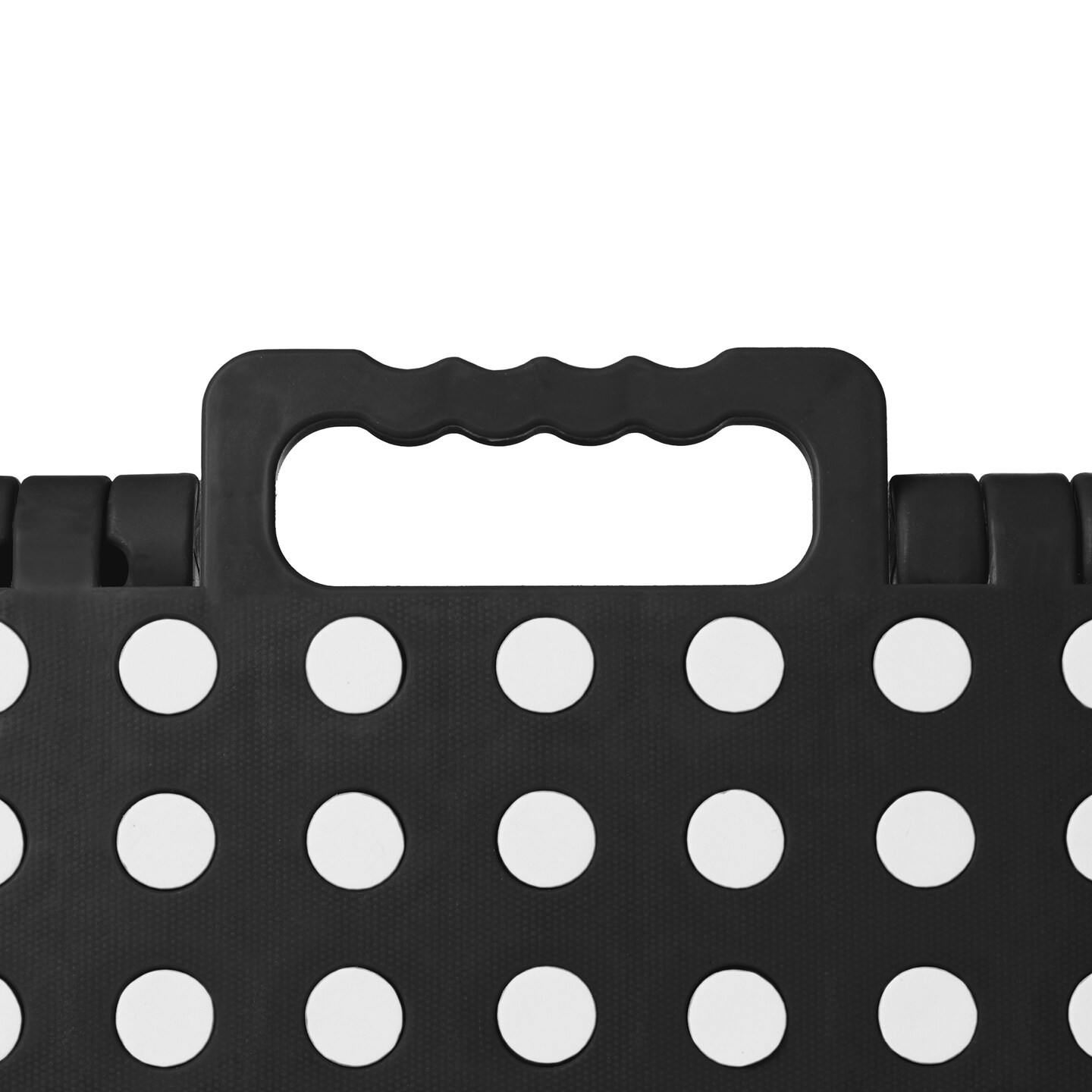 Casafield 11" Folding Step Stool with Handle, Black - Portable Collapsible Small Plastic Foot Stool for Kids and Adults - Use in the Kitchen, Bathroom and Bedroom