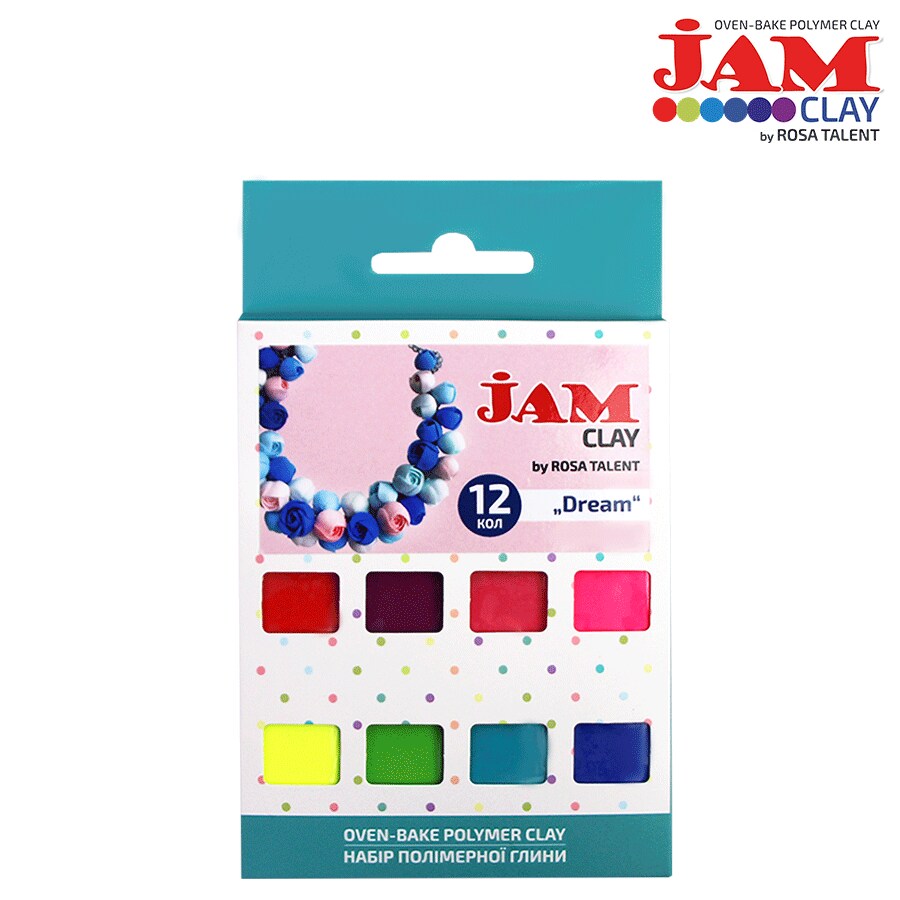 Polimer clay, set &#x22;Dream&#x22;, 12x20g, Jam Clay, ROSA TALENT