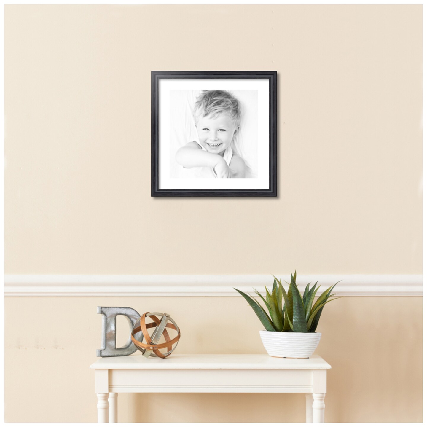 ArtToFrames 18x18&#x22; Matted Picture Frame with 14x14&#x22; Single Mat Photo Opening Framed in 1.25&#x22; Black and 2&#x22; Mat (FWM-4083-18x18)