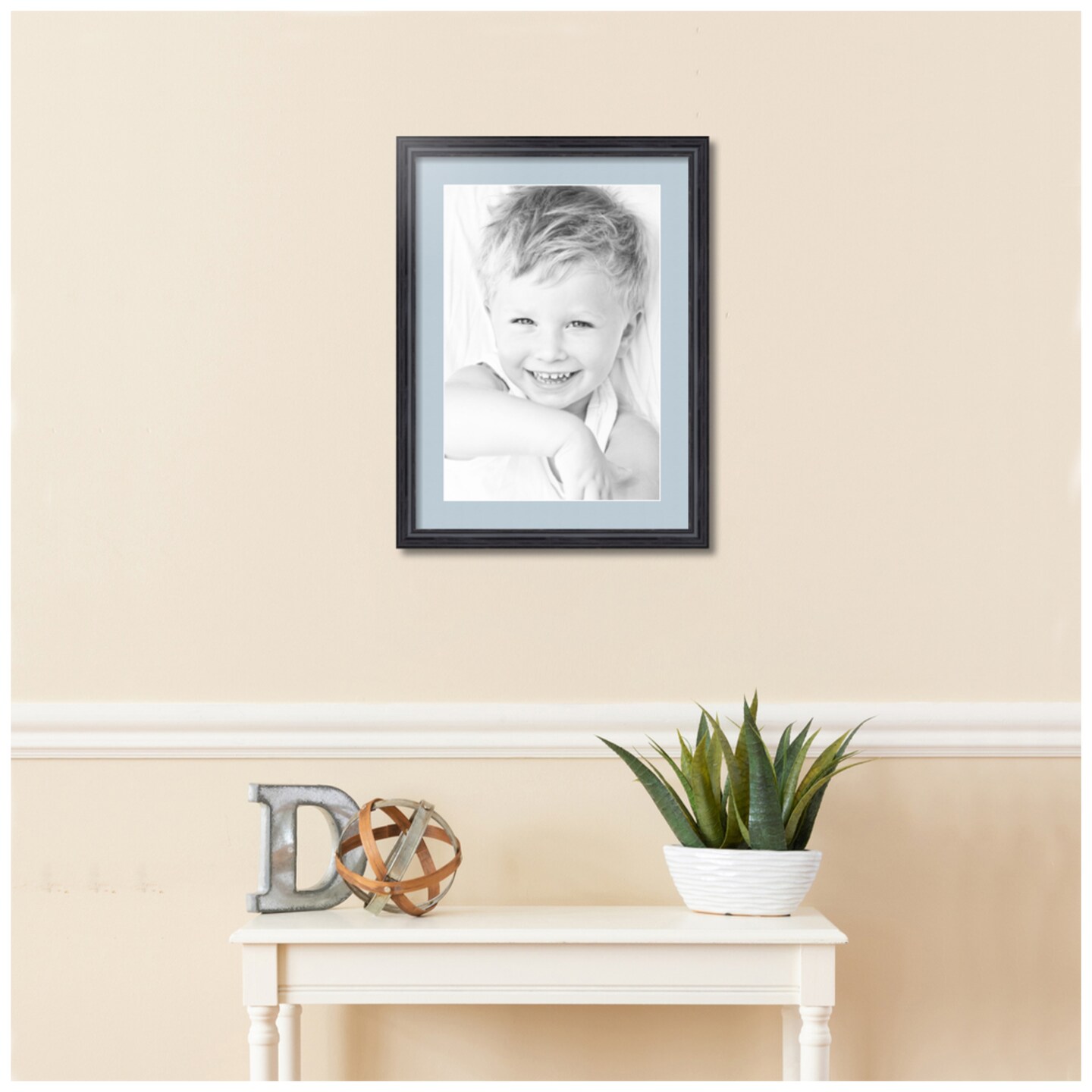 ArtToFrames 17x23" Matted Picture Frame with 13x19" Single Mat Photo Opening Framed in 1.25" Black and 2" Mat (FWM-4083-17x23)