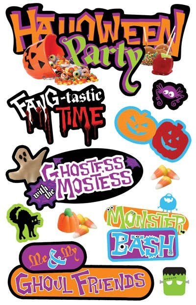 Paper House Halloween Party Dimensional Stickers