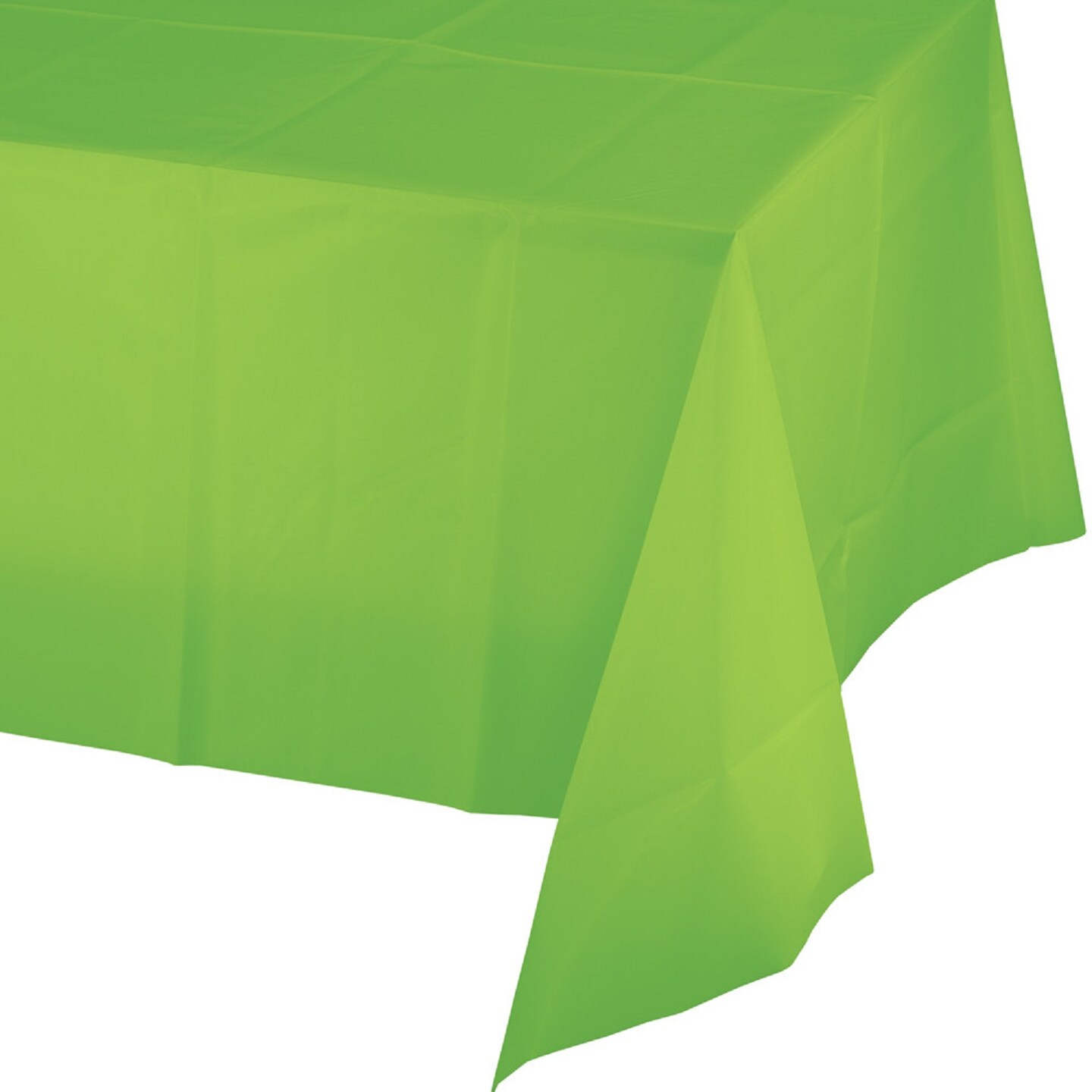 Party Central Pack of 12 Lime Green Disposable Plastic Banquet Party Table Cloth Rolls 108&#x22;