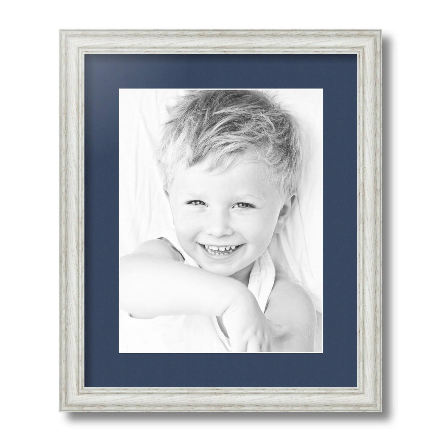 ArtToFrames 14x17" Matted Picture Frame with 10x13" Single Mat Photo Opening Framed in 1.25" White and 2" Mat (FWM-4098-14x17)