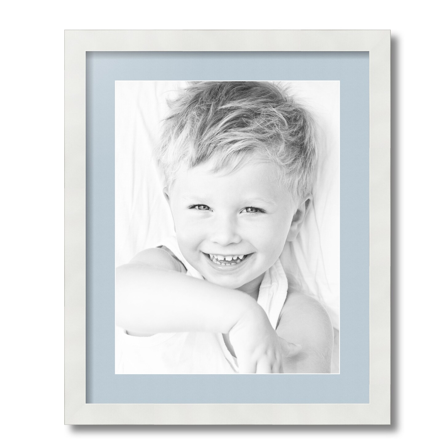 ArtToFrames 17x21" Matted Picture Frame with 13x17" Single Mat Photo Opening Framed in 1.25" White and 2" Mat (FWM-3966-17x21)
