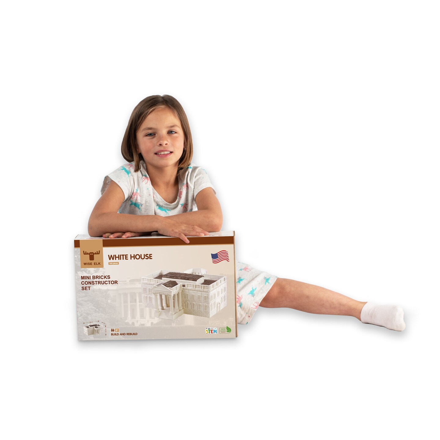 Wise Elk Mini Bricks Construction Set - White House, 1900 pcs
