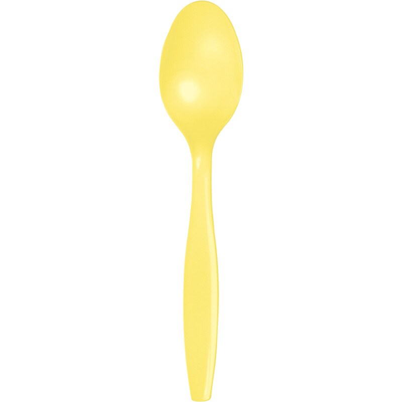 Party Central Club Pack of 288 Mimosa Yellow Party Spoons 6.75&#x22;