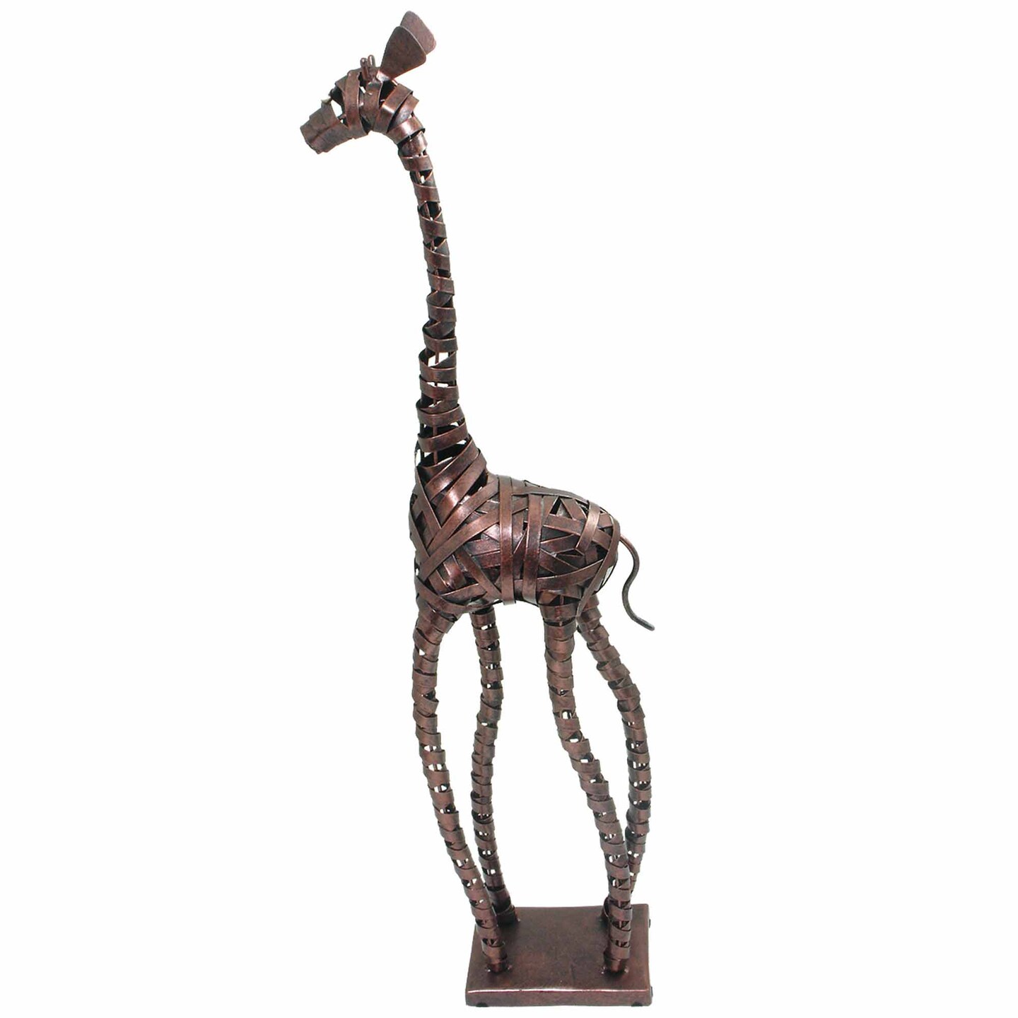 Stoneage Arts Inc 20&#x22; Bronze Unique Metal Weave Giraffe Decor