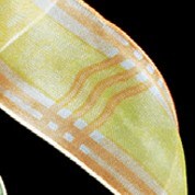 The Ribbon People Yellow and Orange Plaid Wired Craft Ribbon 1.5&#x22; x 22 Yards