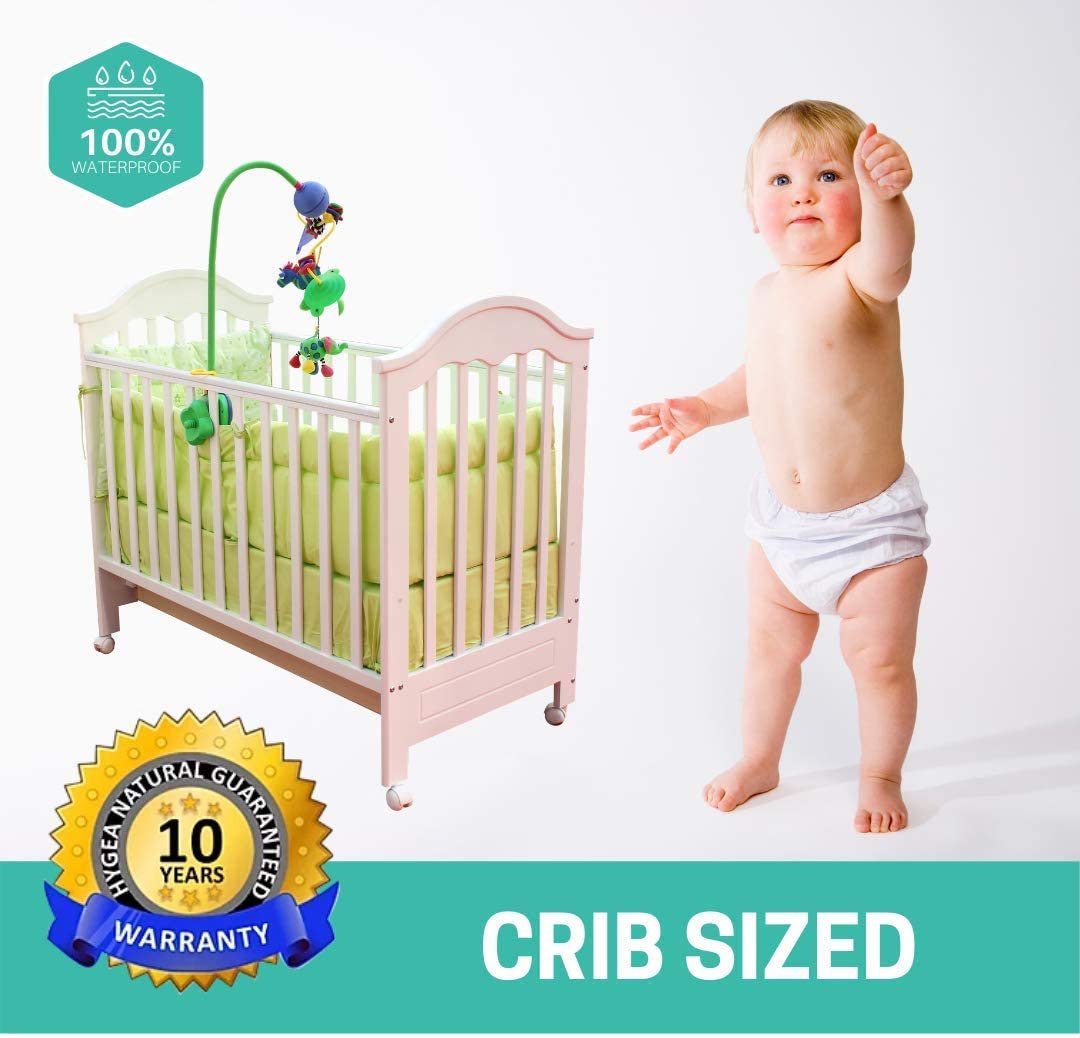 Hygea Natural 6 Gauge Vinyl Bed Bug Mattress/Box Spring Cover-Crib Size 28"x52"x6"