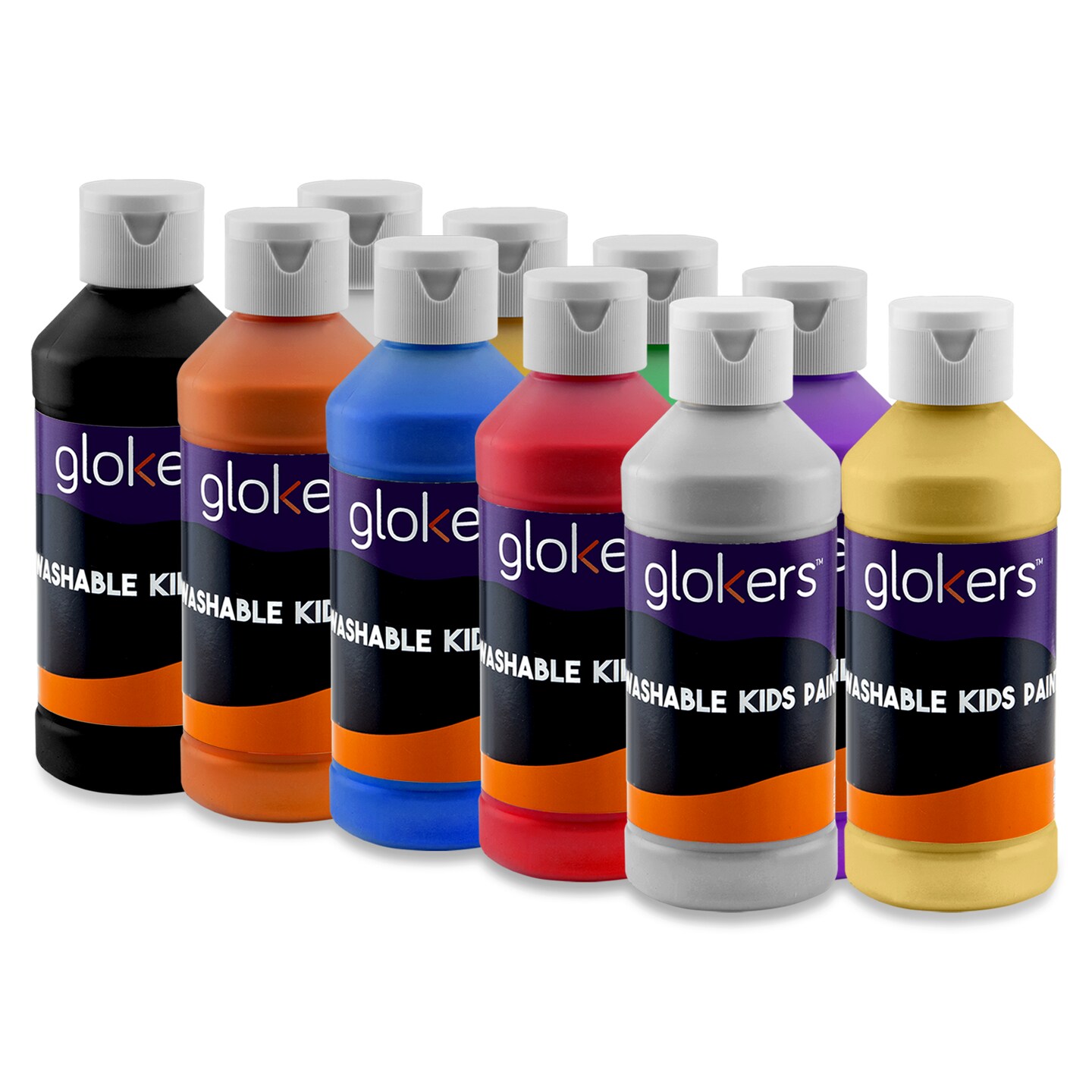 Washable Paint for Kids, 10 Color Tempera Paint, 8 Ounce Bottles