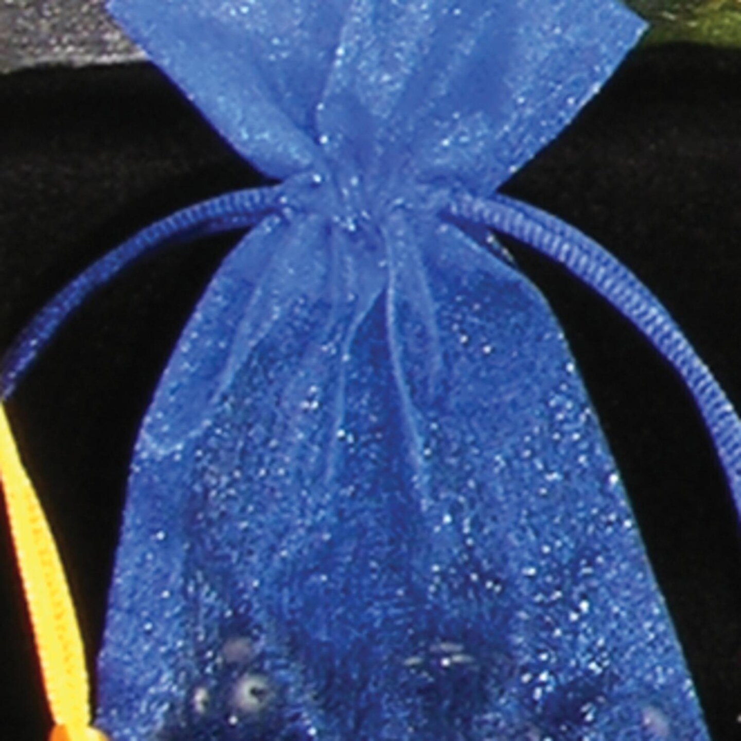 The Ribbon People Club Pack of 36 Royal Blue Organza Tie Gift Bags 5.5&#x22; x 8&#x22;