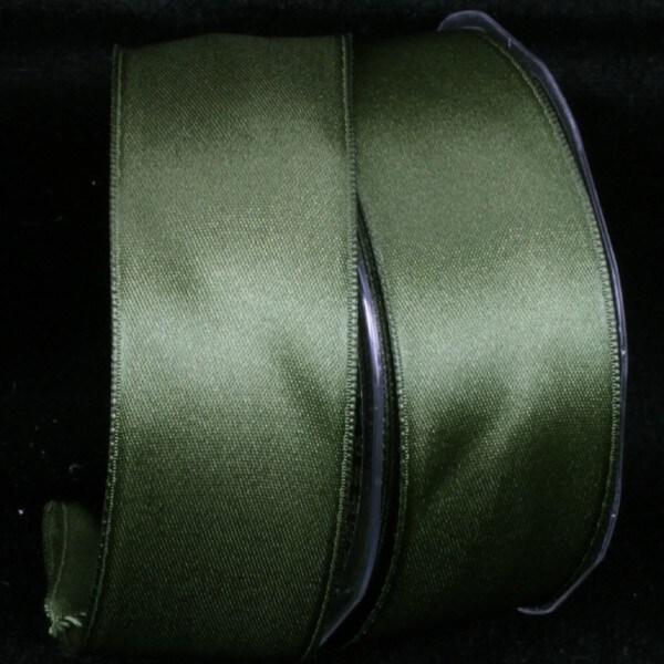 The Ribbon People Olive Green Double Face Wired Craft Ribbon 1.5&#x22; x 44 Yards