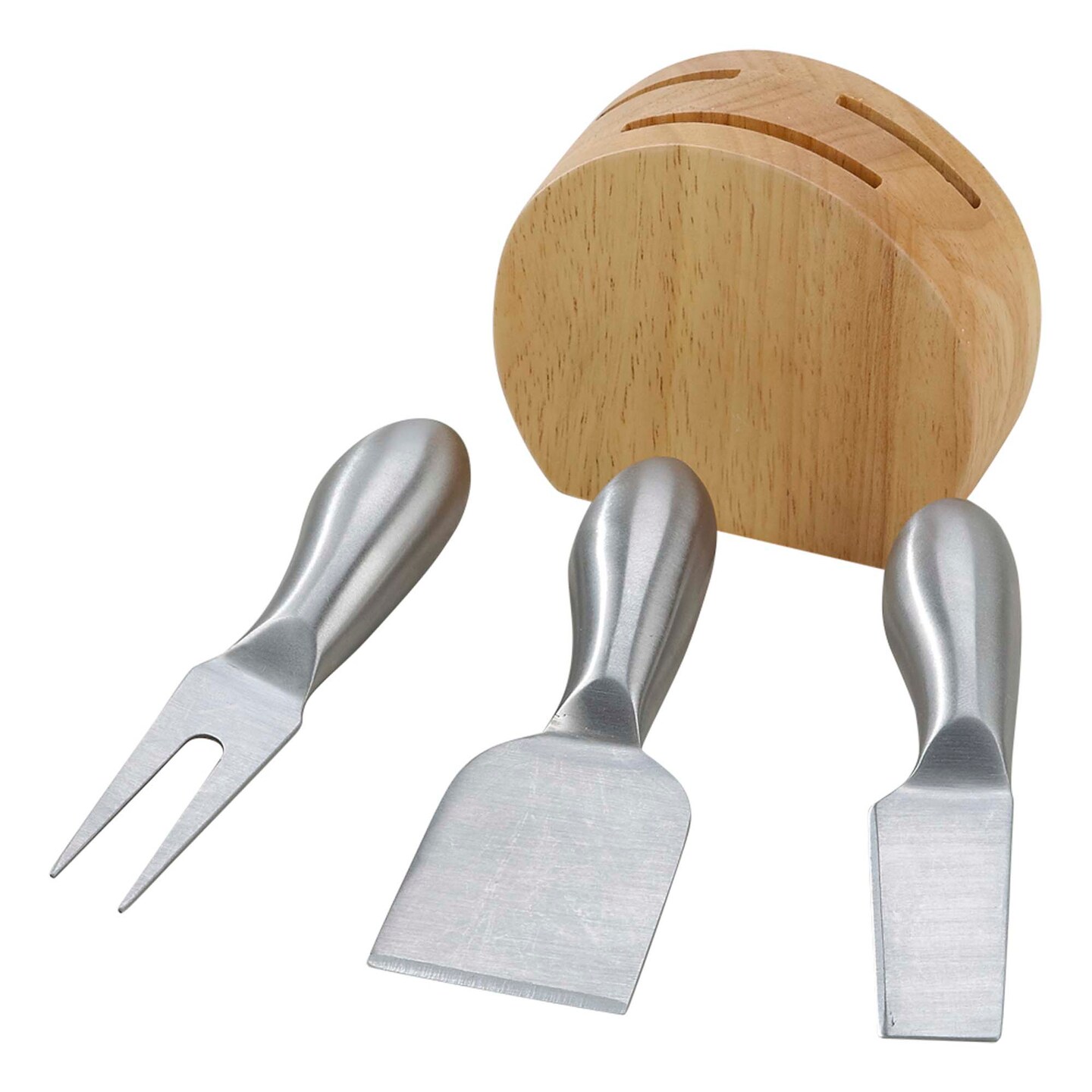 Contemporary Home Living 5.25&#x22; 3-Piece Cheese Server with Woodblock