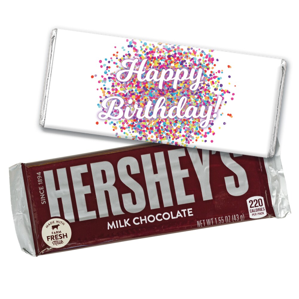 Happy Birthday Candy Party Favors Hershey&#x27;s Chocolate Bars by Just Candy