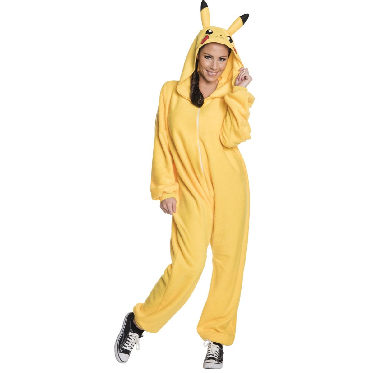 The Costume Center Yellow and Black Pikachu Adult One Piece Costume - Xtra Large