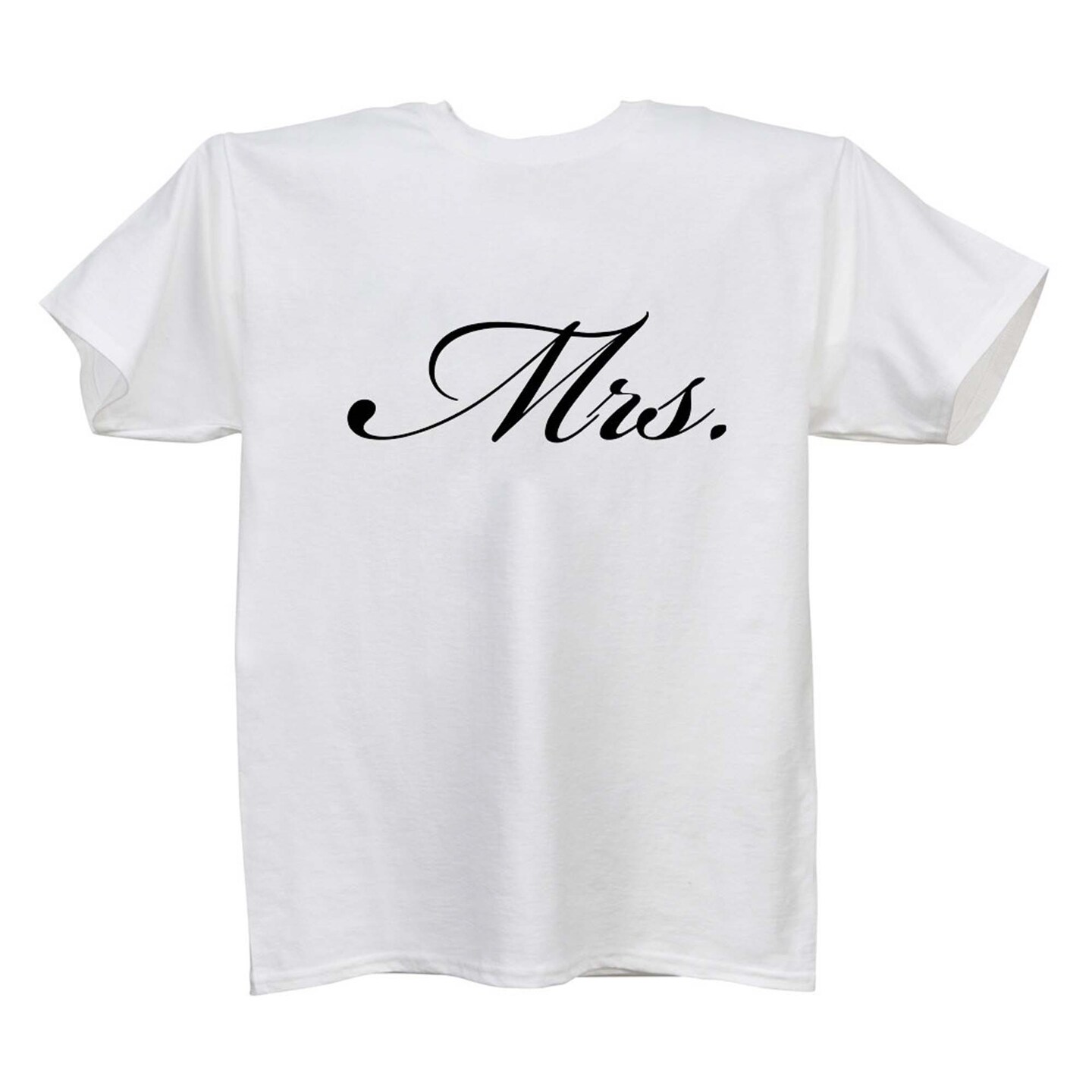 Contemporary Home Living 48&#x22; White T-Shirt with Script Design