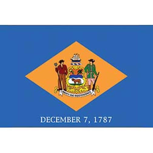 Delaware Flag On Stick 4&#x22; x 6&#x22;