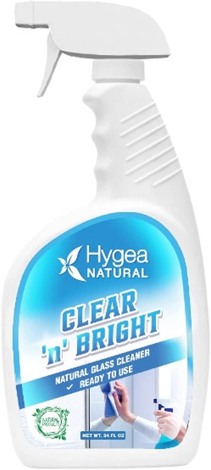 Hygea Natural Clear 'n' Bright - Natural Glass Cleaner (Ready to Use) 24 oz