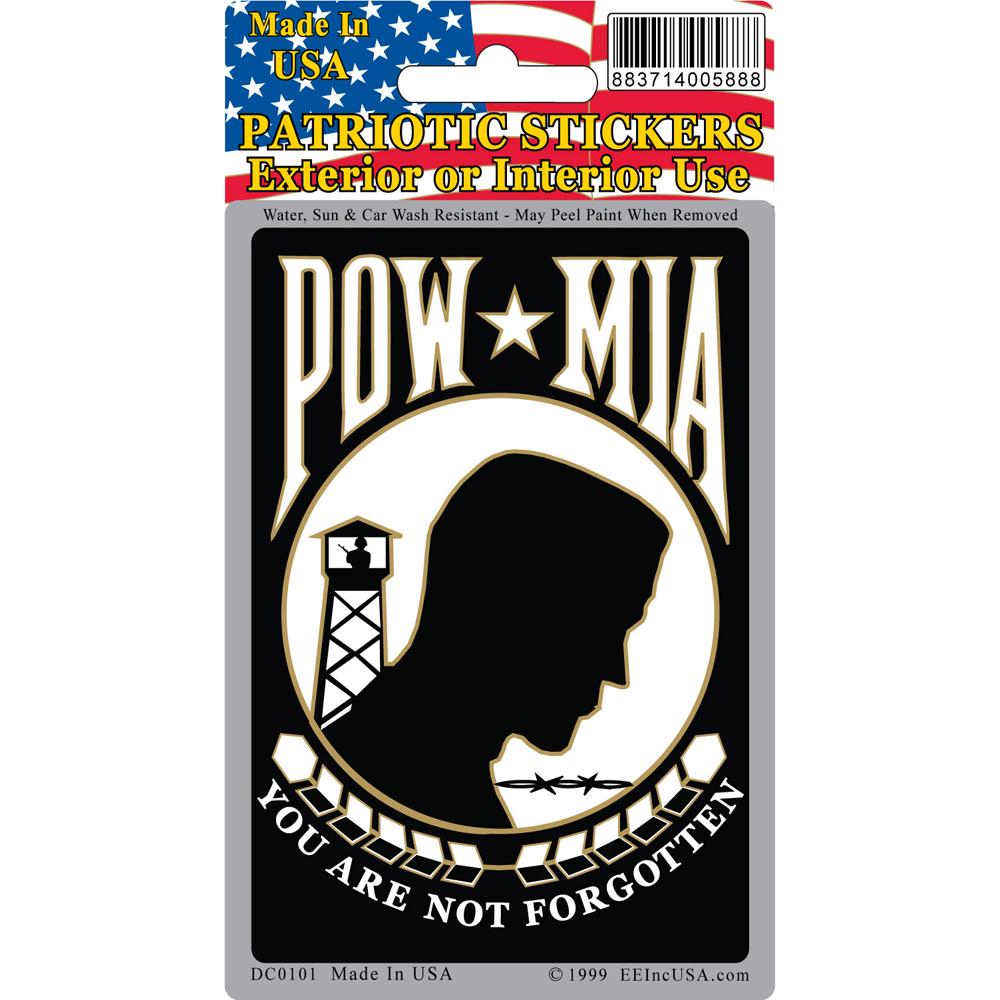 POW MIA You Are Not Forgotten Sticker 2-3/4&#x22;X4&#x22;