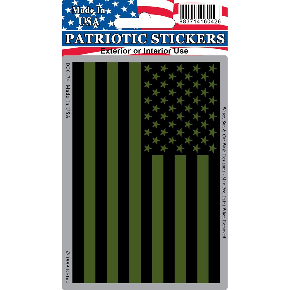 EagleEmblems DC0174 Sticker-USA,Flag Subdued (3x4&#x27;&#x27;)