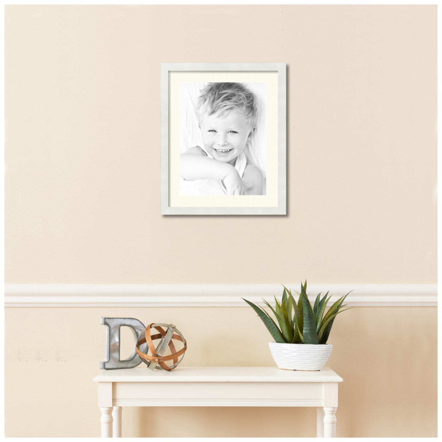 ArtToFrames 17x21" Matted Picture Frame with 13x17" Single Mat Photo Opening Framed in 1.25" White and 2" Mat (FWM-3966-17x21)