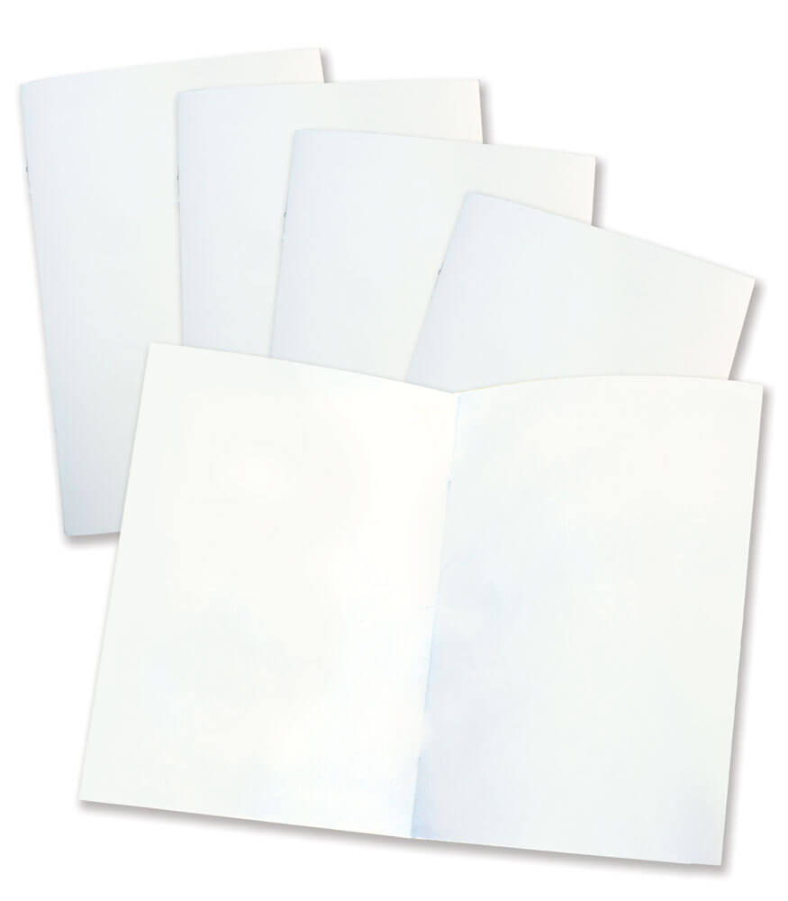 Carson Dellosa Blank Books—Make Your Own Book, Writing Paper for Kids,  Blank Journals, White Drawing Paper Pack With High-Gloss Cover, 7 x 10  (12 pc)