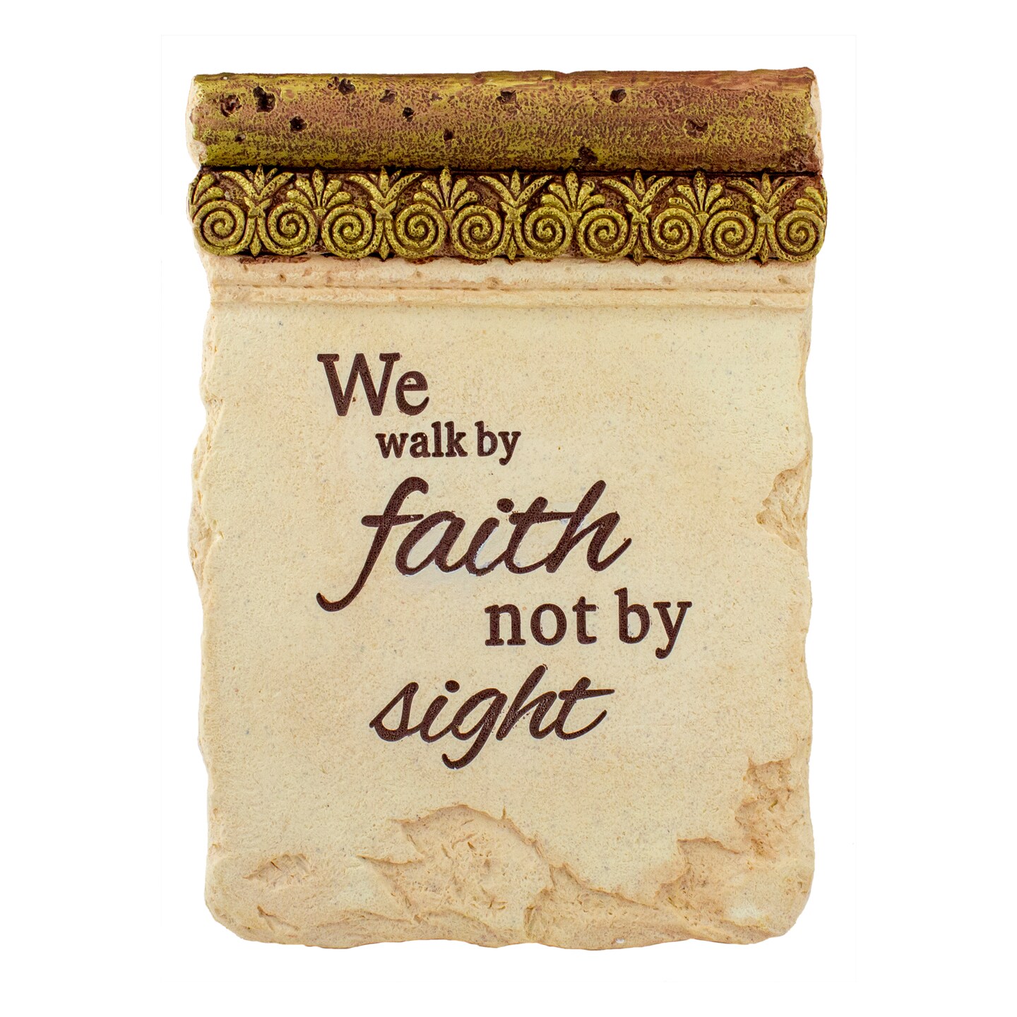 Northlight 8&#x22; Inspirational Religious &#x22;We Walk by Faith Not by Sight&#x22; Ornate Decorative Plaque