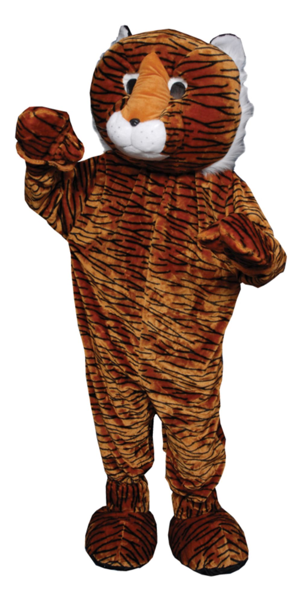 The Costume Center Brown and Black Tiger Mascot Unisex Adult Halloween Costume - One Size