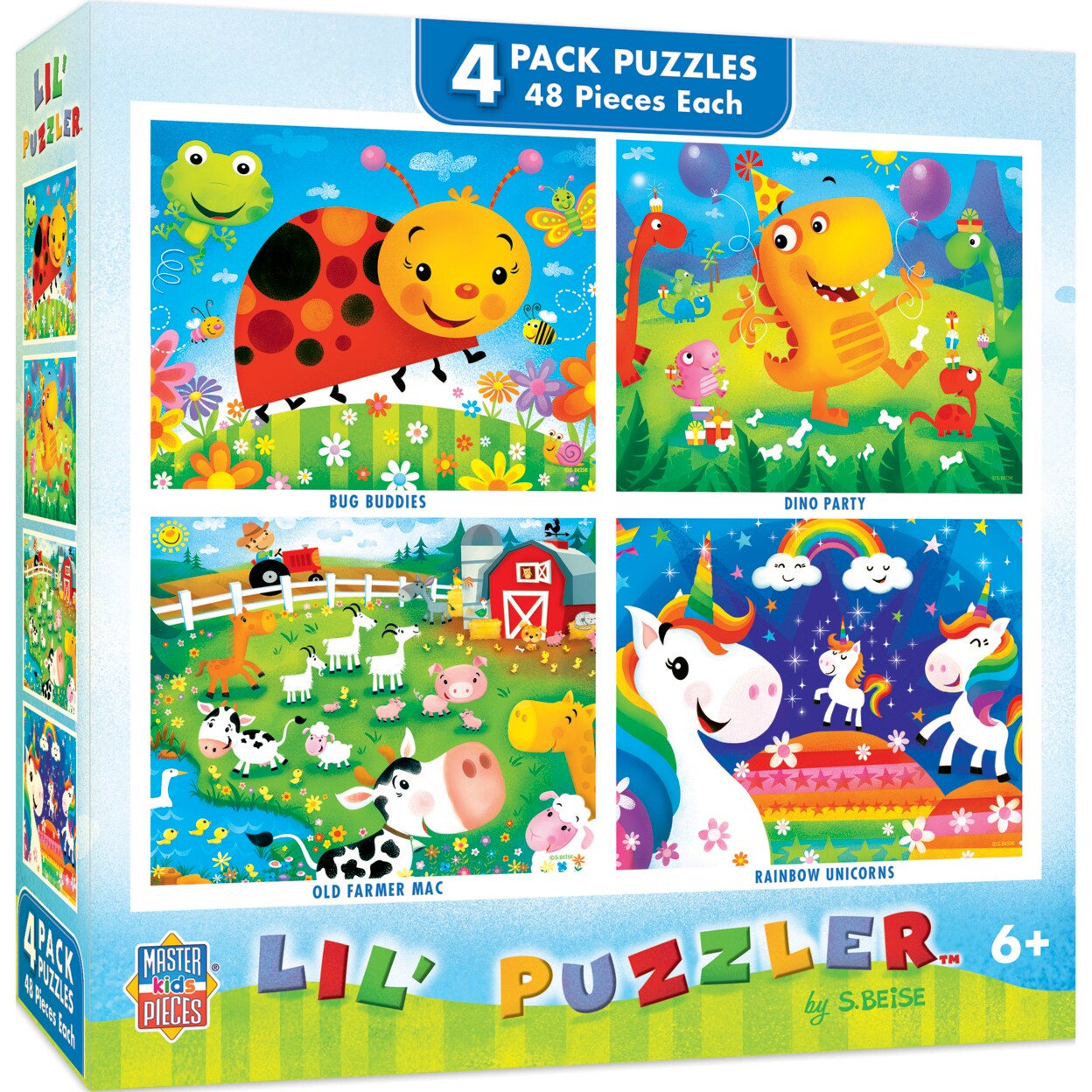 Masterpieces   Kids Puzzle Set - Lil Puzzler 4-Pack 48 Piece Jigsaw Puzzles