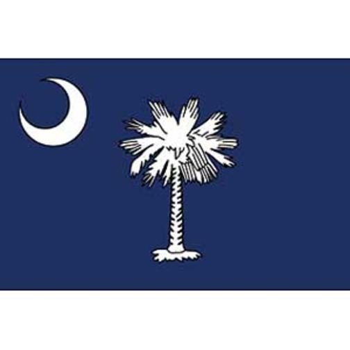 South Carolina Flag On Stick 4&#x22; x 6&#x22;