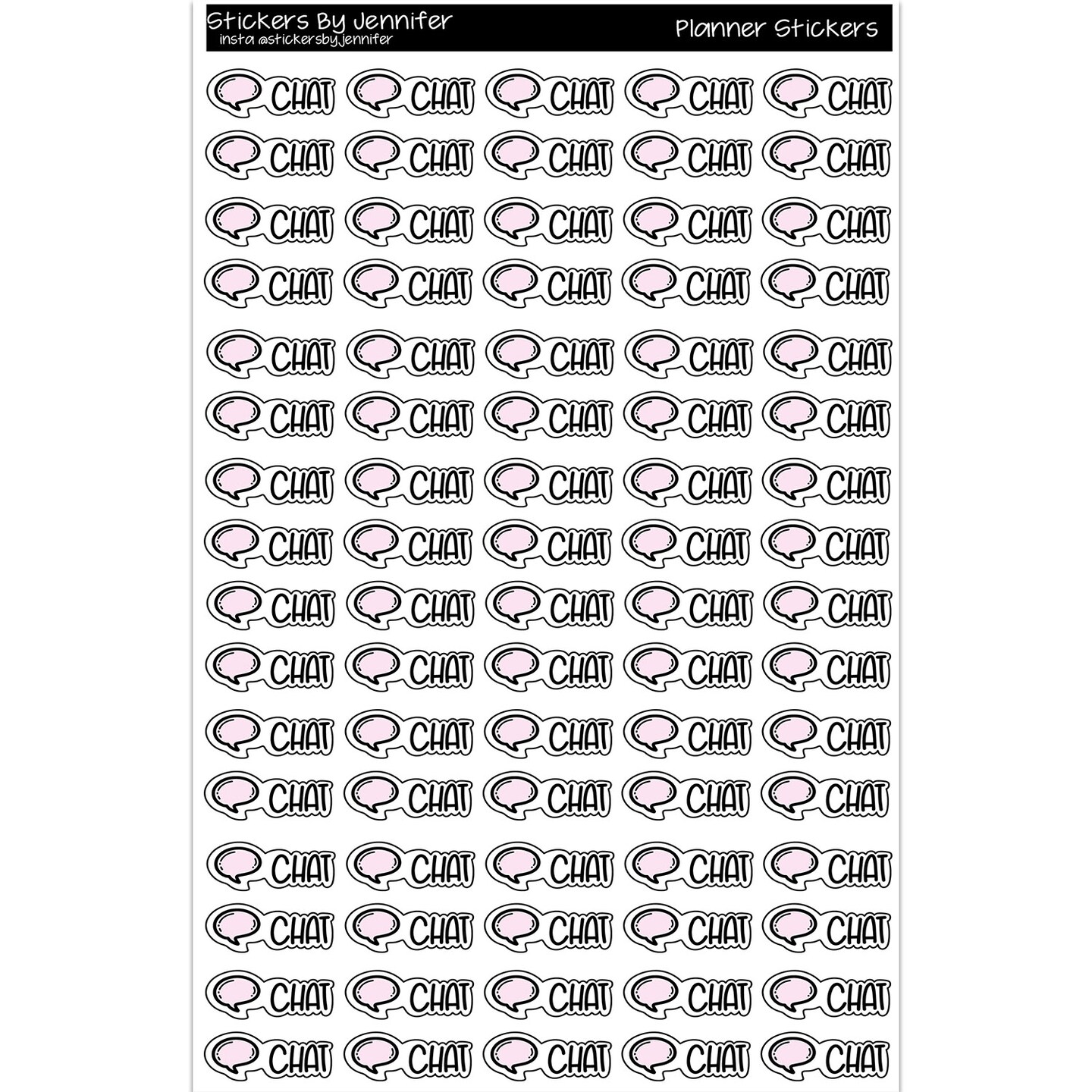 Chat Script Planner Stickers