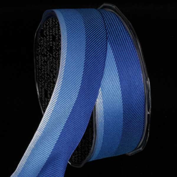 The Ribbon People Blue Stripe Wired Craft Ribbon 1.5&#x22; x 54 Yards