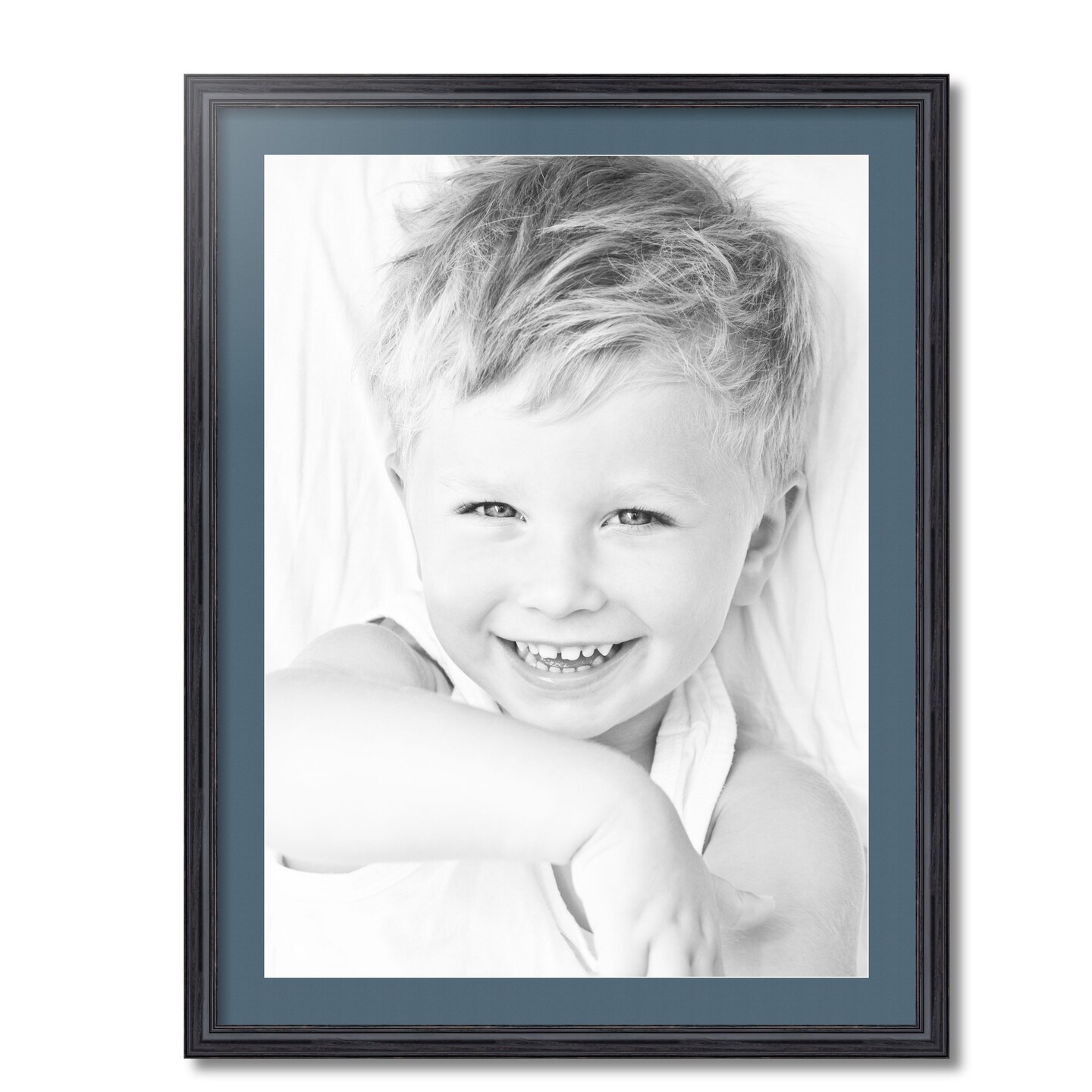 ArtToFrames 26x34&#x22; Matted Picture Frame with 22x30&#x22; Single Mat Photo Opening Framed in 1.25&#x22; Black and 2&#x22; Mat (FWM-4083-26x34)