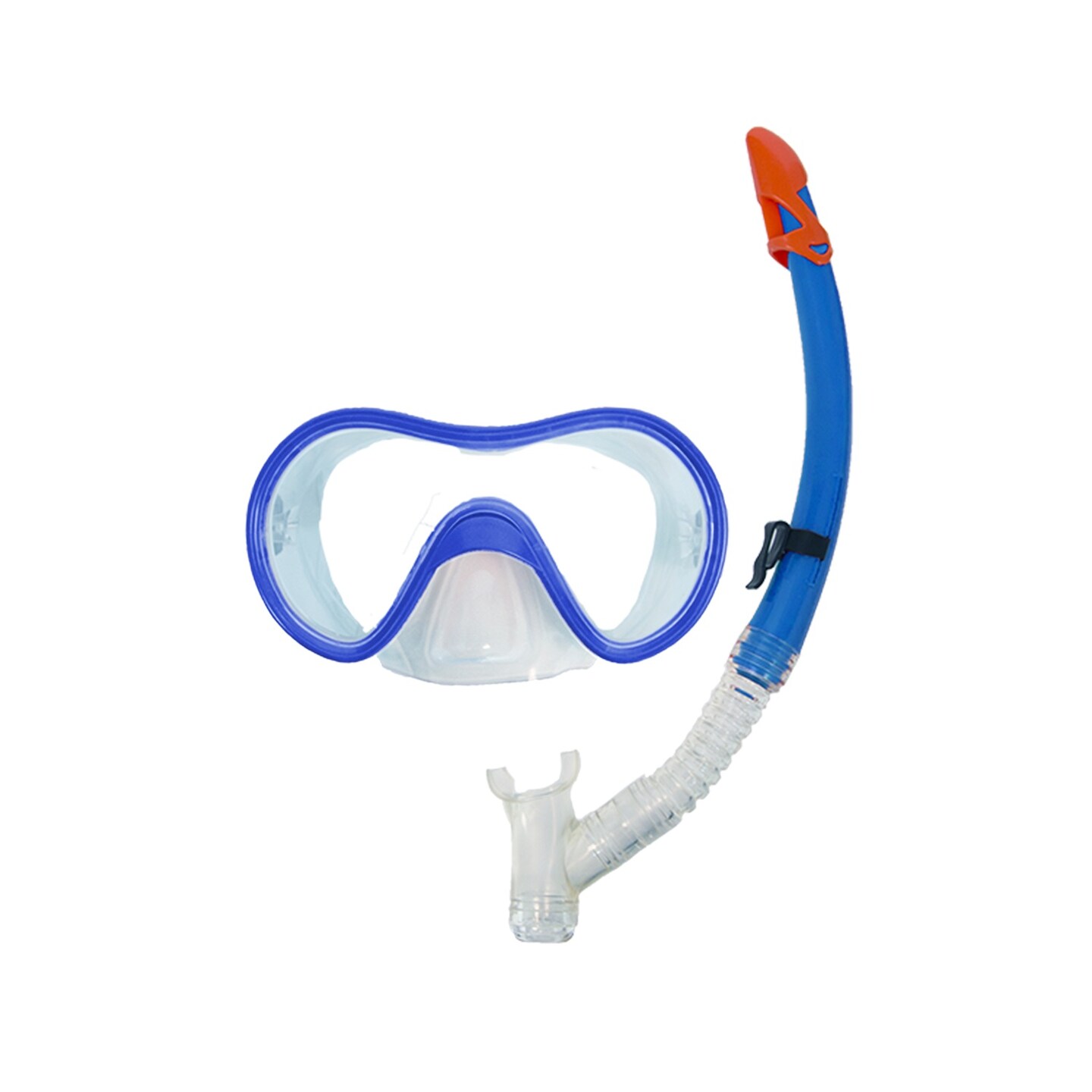 SwimWays 6.25&#x22; Blue Ocean Expedition Swimming Mask and Dry Snorkel Set