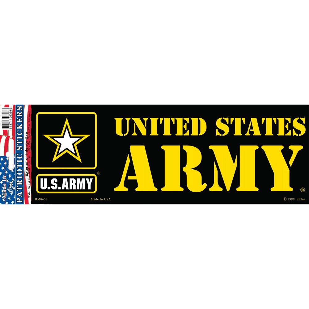 U.S. Army Bumper Sticker 3-1/4&#x22;X9&#x22;
