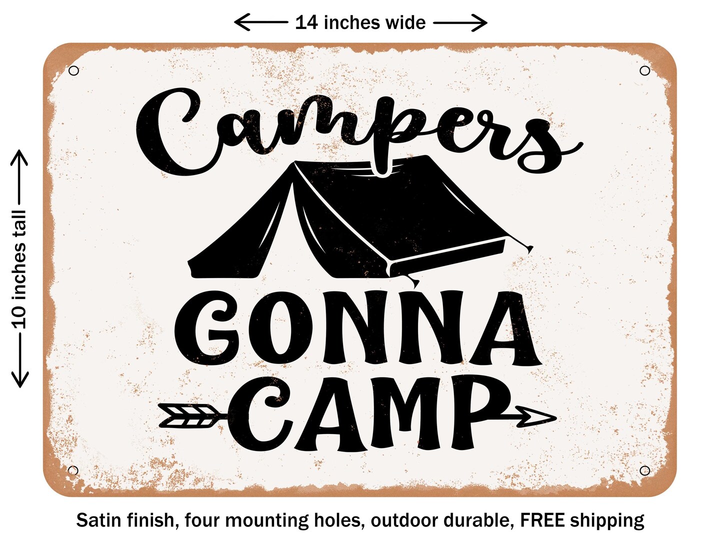 Los Campistas Borrachos Vuelven A Acampar - Personalized Camping Metal Sign Spanish main image 1