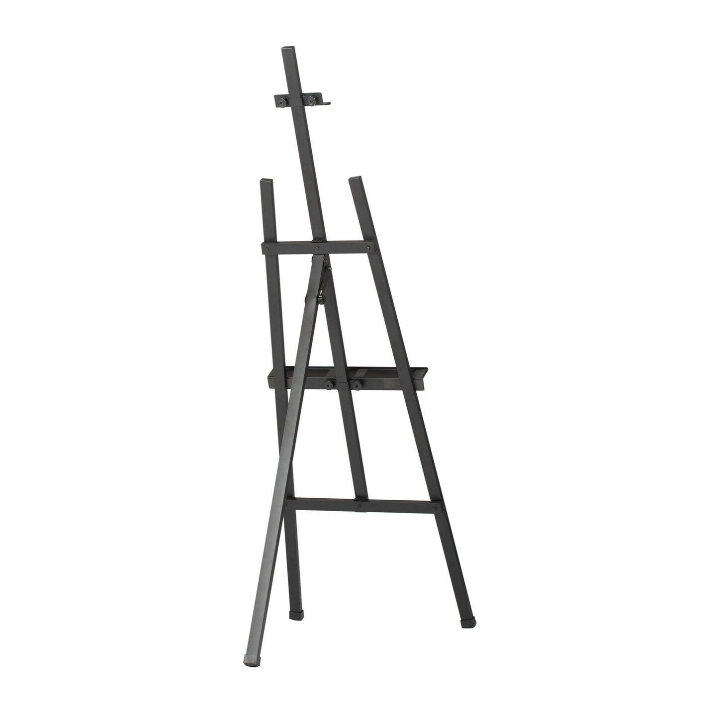 Heavy-Duty Metal, Museum Display Art Tripod Easel for Large Canvases (68  H) - Black