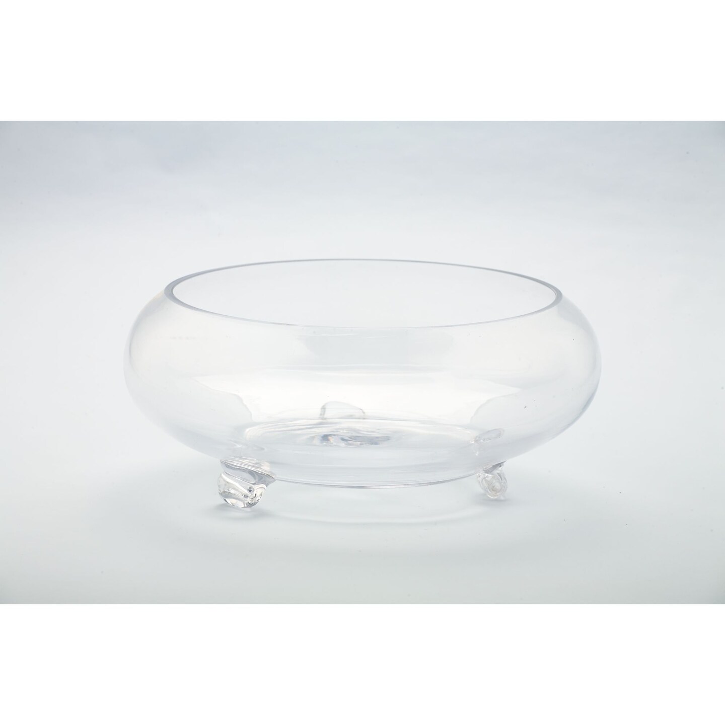 CC Home Furnishings 9.5&#x22; Cylindrical Round Glass Vase with Pedestal