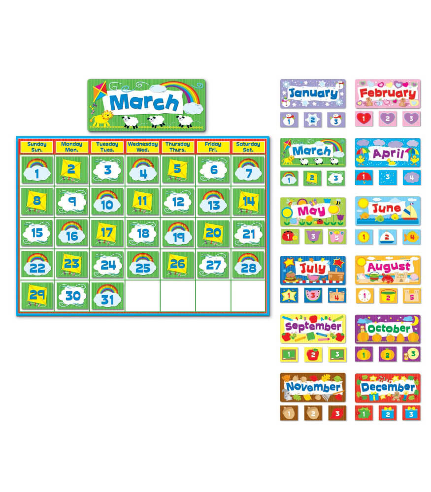 Carson Dellosa Calendar Set—Multicolor, Seasonal Kit With Monthly